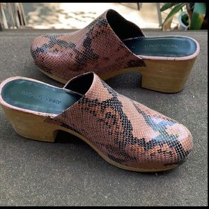 Rachel Comey Snake Embossed Leather Clogs